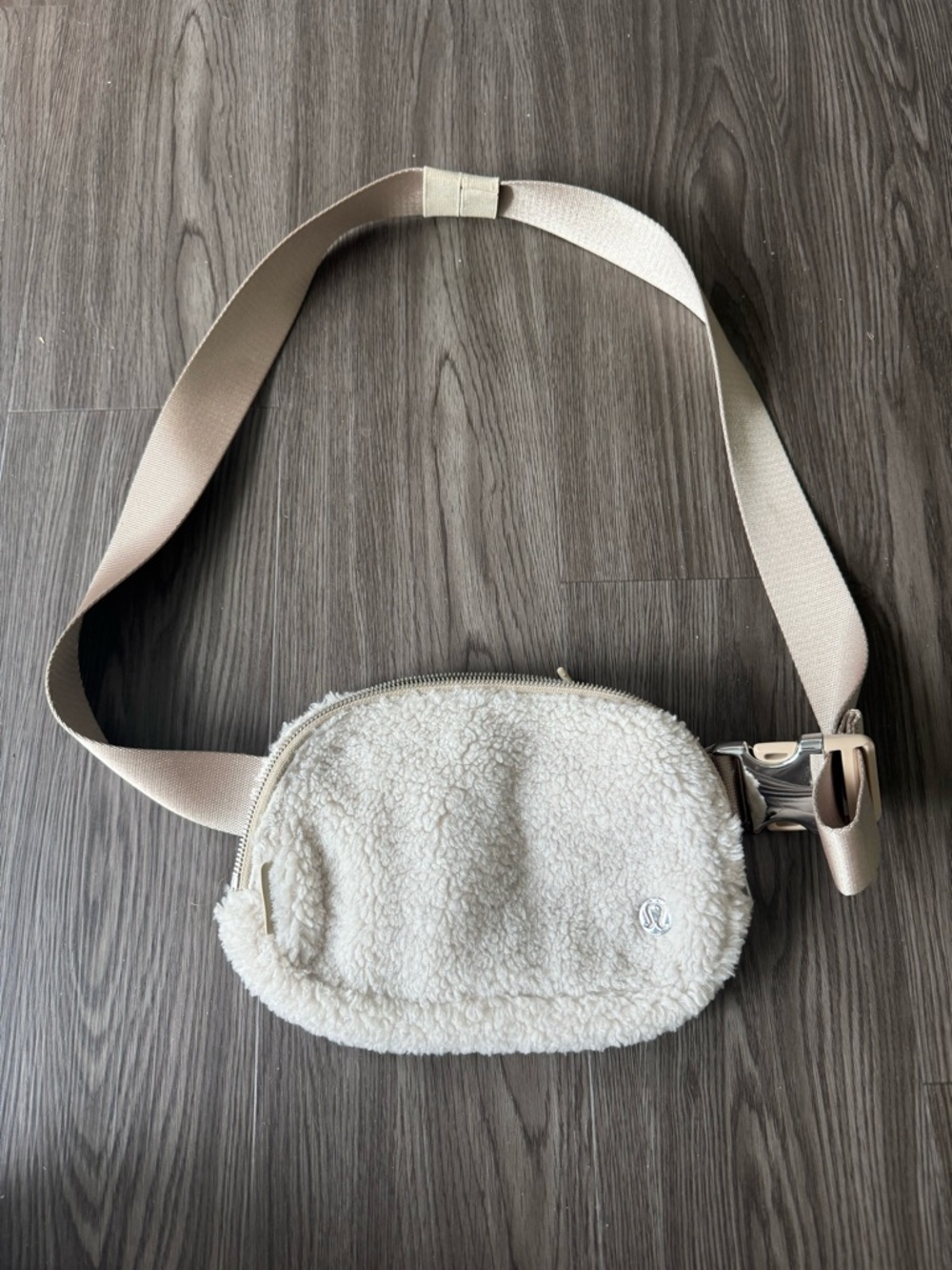 lululemon athletica Cream Sherpa Crossbody/ Fanny pack Bag